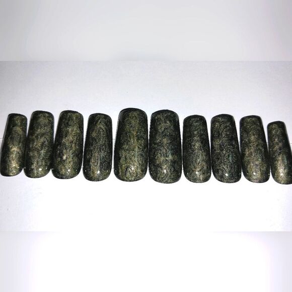 Hand crafted custom 10pc short acrylic press on nails sz small - Picture 5 of 5